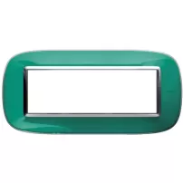 placa 6 modulos color verde liquido modelo eliptica bticino ref hb4806dv