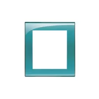 placa rectangular 3+3 living light.verde bticino ref lna4826vd