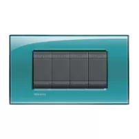 placa rectangular 4 modelo living light. terminacion club bticino ref lna4804vd