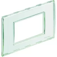 placa 4 mod. terminacion transparente bticino ref lnd4804kr