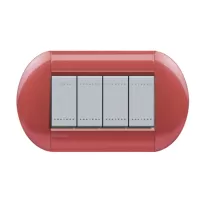 placa eliptica 4 modelo living light. terminacion sunset bticino cod ref lnb4804ss