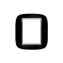 placa 3+3 color negro solido modelo eliptica bticino ref hb4826nr