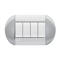 placa eliptica 4 modelo living light. terminacion sky bticino cod ref lnb4804ts