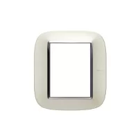 placa 3+3 color plata satinada modelo eliptica bticino ref hb4826san