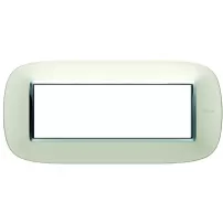 placa 6 modulos color plata satinada modelo eliptica bticino ref hb4806san
