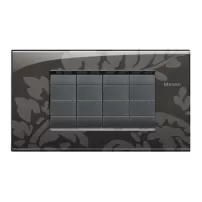 placa air 4 modulos color ramage modelo living light bticino cod ref lnc4804rm