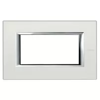 placa 4 modulos color plata modelo axolute bticino ref ha4804san