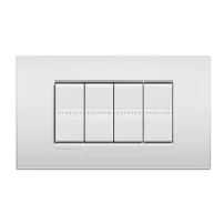 placa air 4 modulos. color blanco perla modelo living light bticino ref lnc4804pr