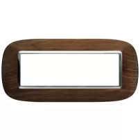 placa 6 modulos. color madera - nogal bticino ref hb4806lnc