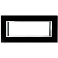 placa 6 modulos color vidrio - negro noche modelo axolute bticino ref ha4806vnn