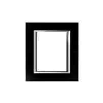 placa 3+3 modulo color vidrio - negro noche modelo axolute bticino ref ha4826vnn