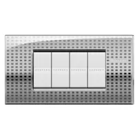 placa air 4 modulos. color net modelo bticino cod ref lnc4804ne