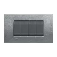 placa rectangular 4 modelo living light . terminacion nativa bticino ref lna4804na