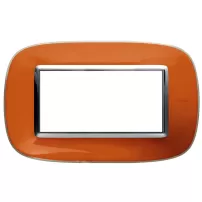 placa 4 modulo. color naranjo liquido estilo eliptica bticino ref hb4804dr