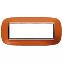 placa 6 modulos color-naranjo modelo eliptica bticino ref hb4806dr
