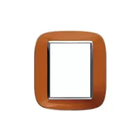 placa 3+3 color naranjo liquido modelo eliptica bticino ref hb4826dr