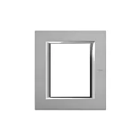 placa 3+3 modulos color mercurio modelo axolute bticino ref ha4826az