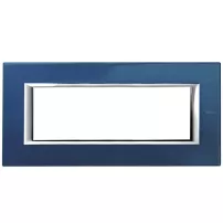 placa 6 modulos. color azul meissen modelo axolute bticino ref ha4806bm