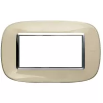 placa 4 modulos. color marfil liquido estilo eliptica bticino ref hb4804da