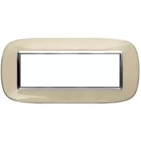 placa 6 modulos. color marfil estilo eliptica bticino cod ref hb4806da