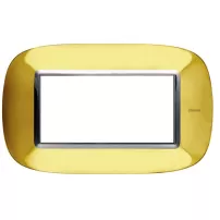 placa 4 modulos color oro lãscido estilo eliptica bticino ref hb4804or