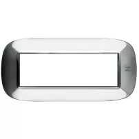 placa 6 modulos color aluminio lucido modelo eliptica bticino ref hb4806axl