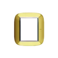 placa 3+3 color oro liquido modelo eliptica bticino ref hb4826or