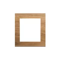 placa rectangular 3+3 modelo living light. terminacion nogal italiano bticino ref lna4826lnc