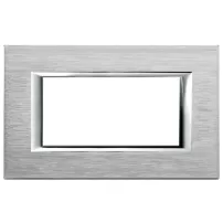 placa 4 modulos. color anodizado cromo modelo axolute bticino ref ha4804cr