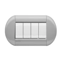 placa eliptica 4 mod living light. terminacion cordoba bticino cod ref lnb4804co