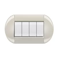 placa eliptica 4 modelo living light . colonial bticino ref lnb4804cl