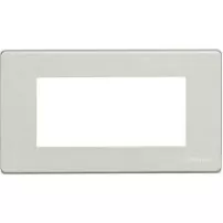 placa 4 modulos. s/ tornillos aluminio - oxidal bticino ref 504/4a/x