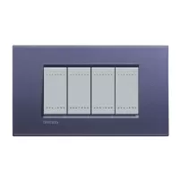 placa rectangular 4 modelo. terminacion club bticino ref lna4804cb