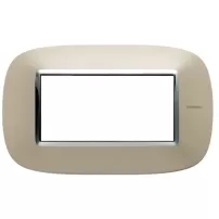 placa 4 modulos color titanio claro estilo eliptica bticino ref hb4804tc