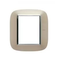 placa 3+3 color titanio - claro modelo eliptica bticino ref hb4826tc