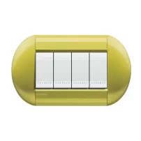 placa eliptica 4 mod living light. terminacion citron bticino cod ref lnb4804ct