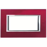 placa 4 modulos. color rojo china modelo axolute bticino ref ha4804rc