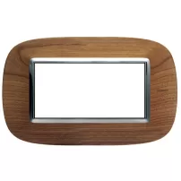 placa 4 modulos color cerezo estilo madera bticino ref hb4804lca
