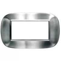 placa 4 modulos color alessi inox cepillado bticino ref hb4804axs
