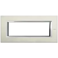 plaa 6 modulos color aluminio - cepillado modelo axolute bticino cod ref ha4806xc