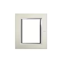 placa 3+3 modulos color aluminio - cepillado modelo axolute bticino ref ha4826xc