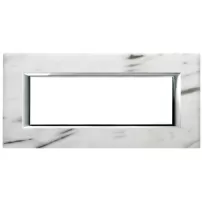 placa 6 modulos color marmol de carrara modelo axolute bticino ref ha4806rmc