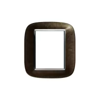 placa 3+3 color cuero - cafe eliptica bticino ref hb4826sls