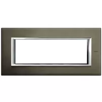 placa 6 modulos color bronce modelo axolute bticino ref ha4806br