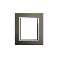 placa 3+3 modulos color bronce modelo axolute bticino ref ha4826br