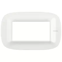 placa 4 modulos. color corian hielo blanco estilo bticino ref hb4804cgw
