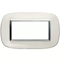 placa 4 modulos. color blanco estilo elipitica bticino ref hb4804db
