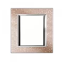 placa 3+3 modulos. color light sw modelo axolute bticino ref ha4826swl