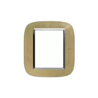 placa 3+3 color cuero - arena modelo eliptica bticino ref hb4826slc