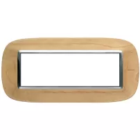 placa 6 modulos.color madera arce modelo eliptica bticino ref hb4806lae